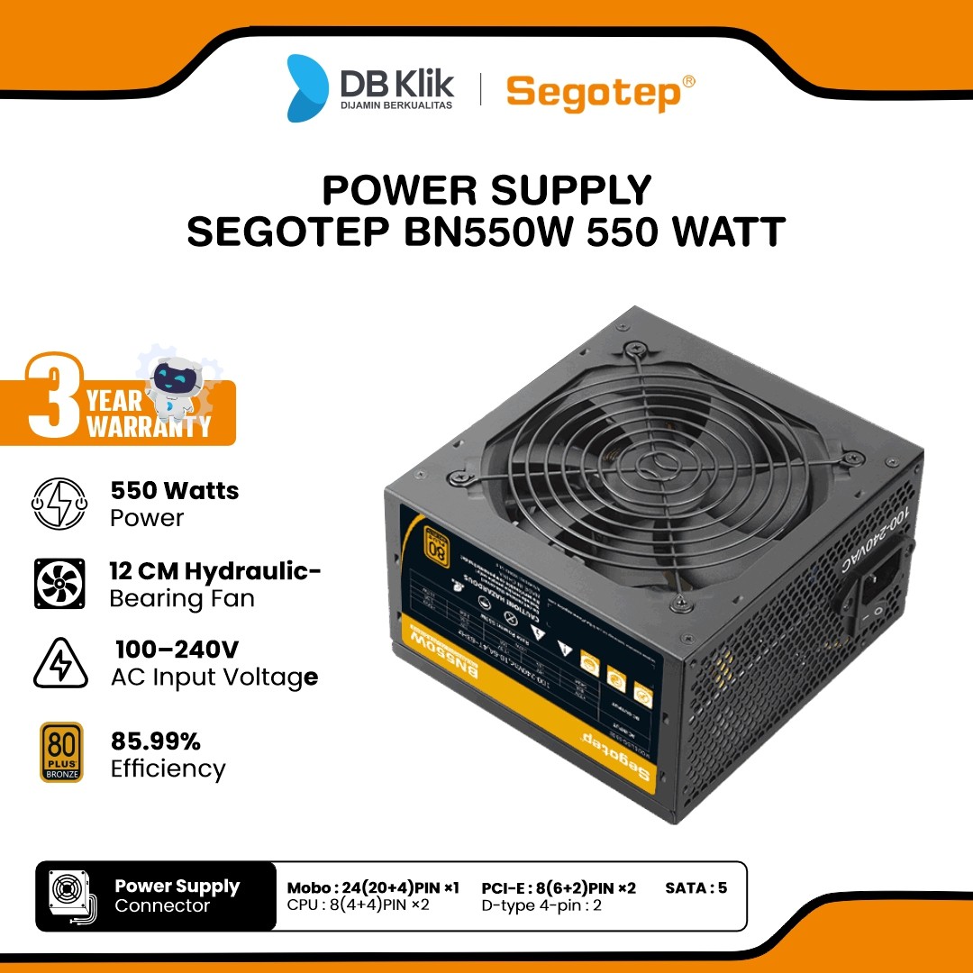 Power Supply SEGOTEP BN550W 550 Watt 80+ Bronze