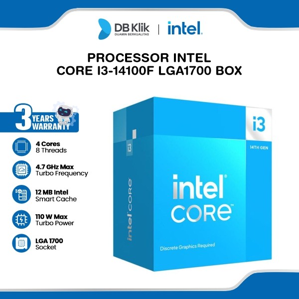 Processor Intel Core I3-14100F LGA1700 Box