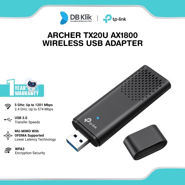 Usb Wireless Adapter TP-Link Archer TX20U AX1800 Dual Band WIFi 6 Usb 3.0