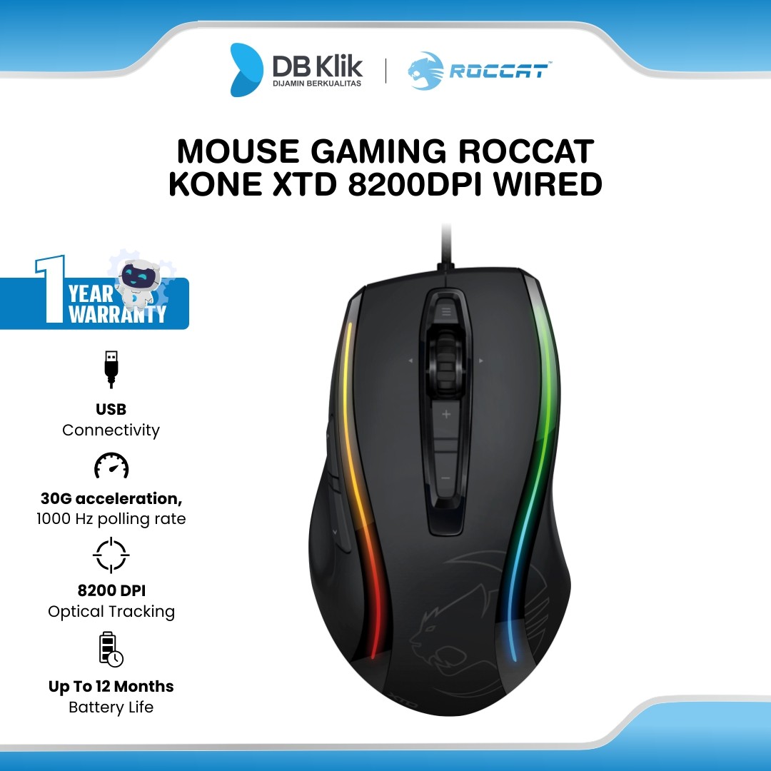 Mouse Gaming Roccat Kone XTD 8200DPI Wired