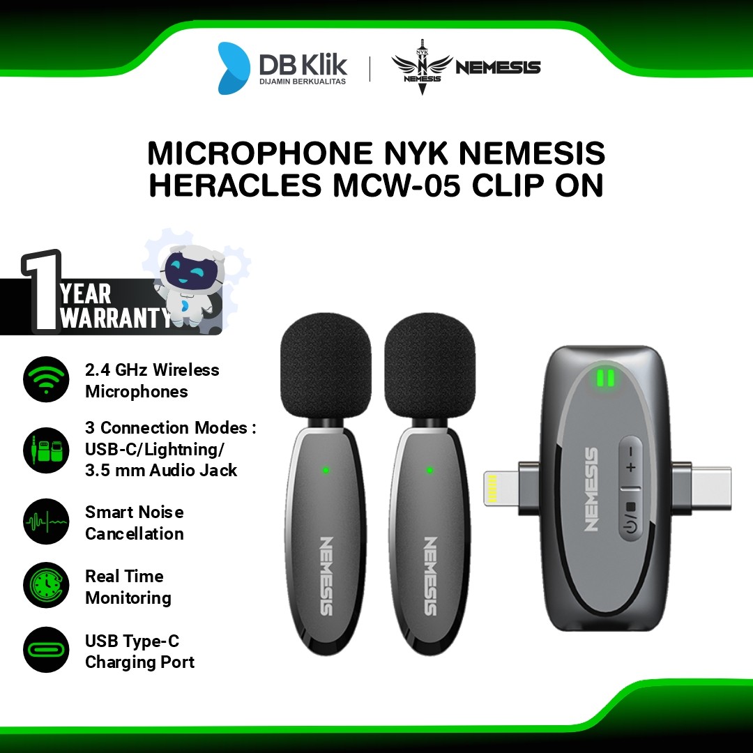 Microphone NYK Nemesis HERACLES MCW-05 Clip On Three Mode conection