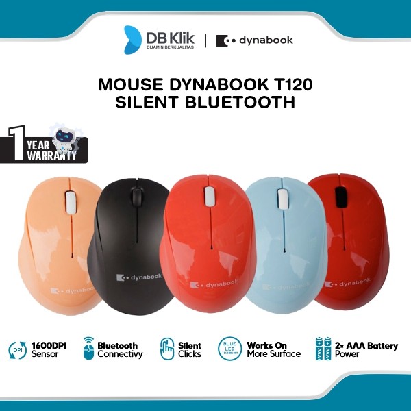Mouse Dynabook T120 Silent Bluetooth 1600DPI - Dynabook T 120 Mouse