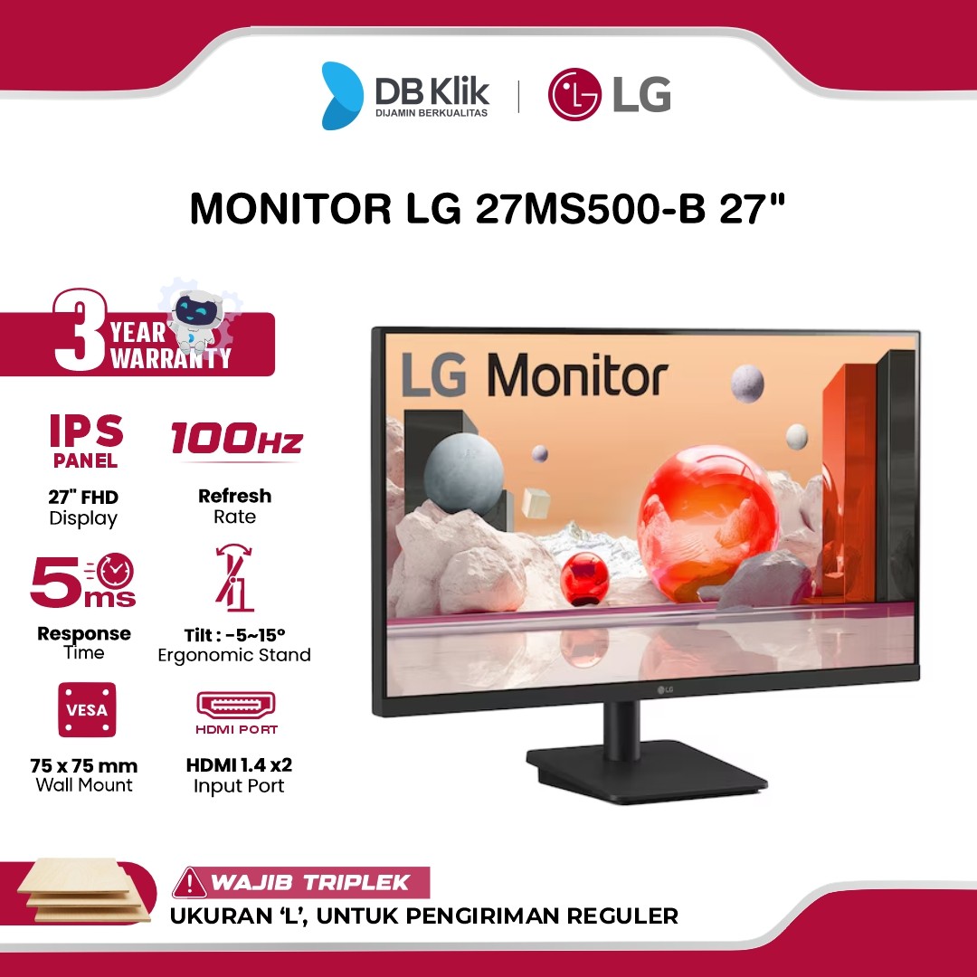Monitor LG 27MS500-B 27" FHD IPS 100Hz 5ms HDMI
