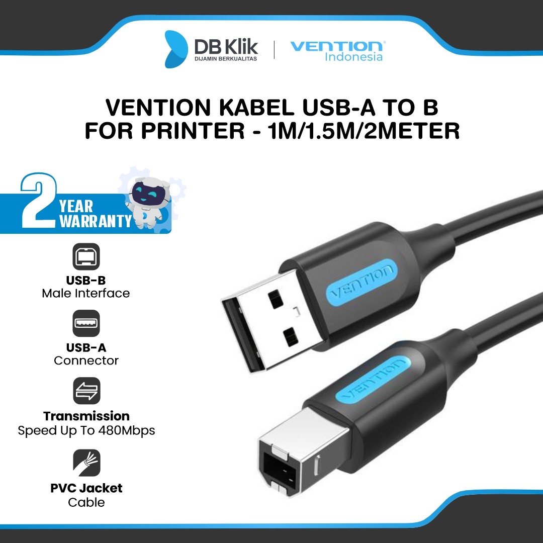 Vention Kabel USB A to USB B for Printer