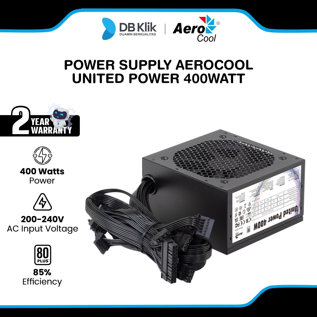 Power Supply AeroCool United Power 400 Watt 80+ White