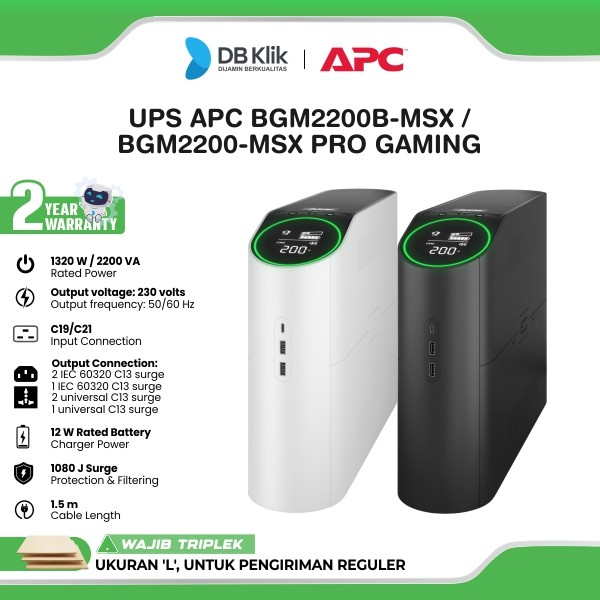 Jual Ups APC BGM2200B-MSX / BGM2200-MSX Pro Gaming Sinewave 2200VA ...