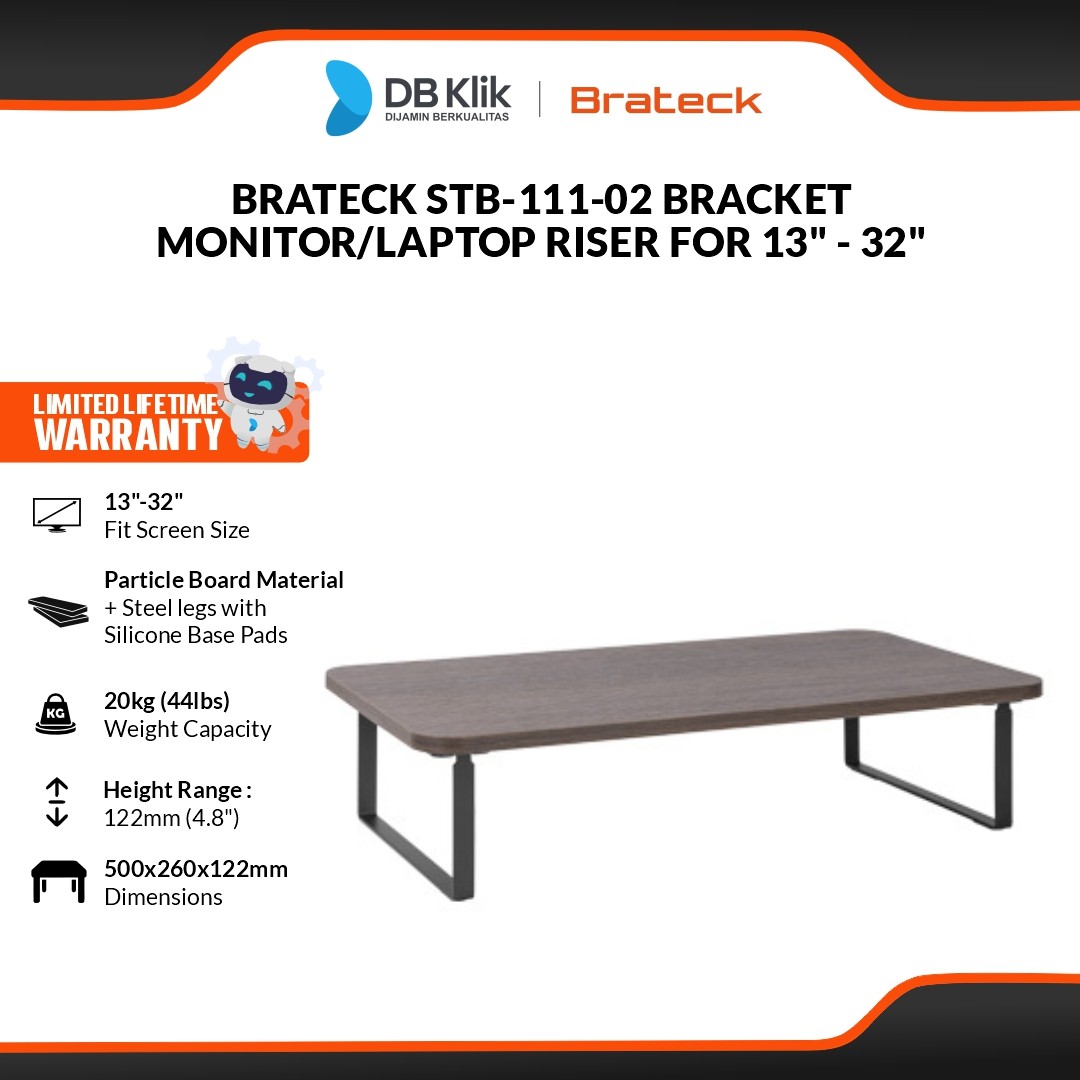 Brateck STB-111-02 Bracket Monitor Monitor/Laptop Riser for 13" - 32"