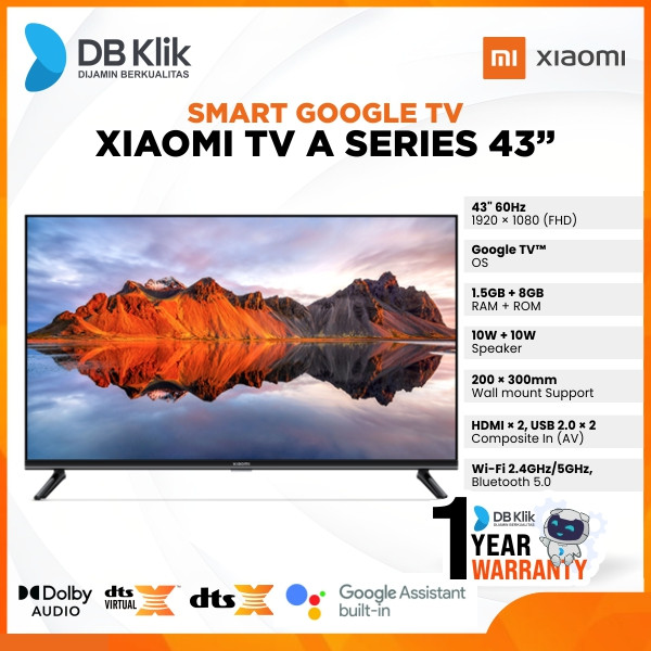 Smart TV Xiaomi A Series 43" FHD L43M8-P2ID