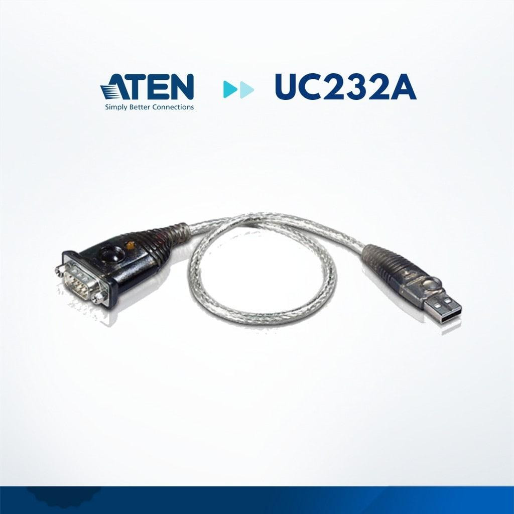 Aten Uc232a Adapter Usb To Serial Rs 232 Converter 35cm