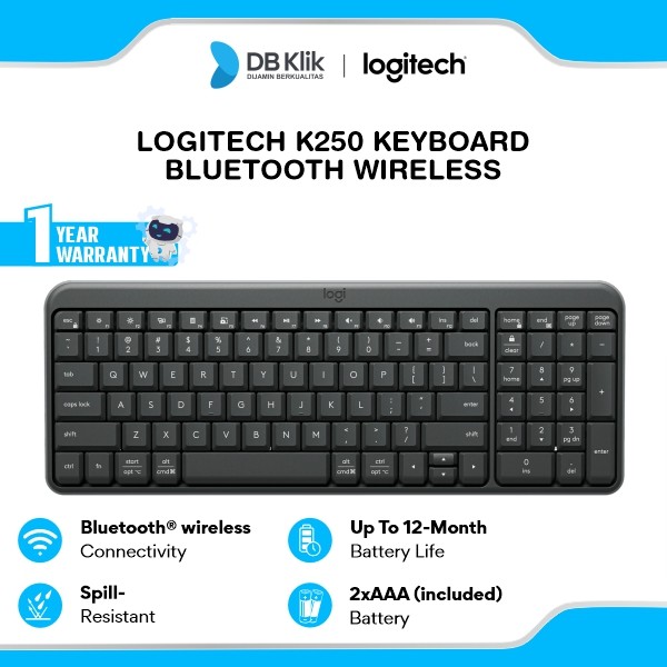 Logitech K250 Keyboard Bluetooth