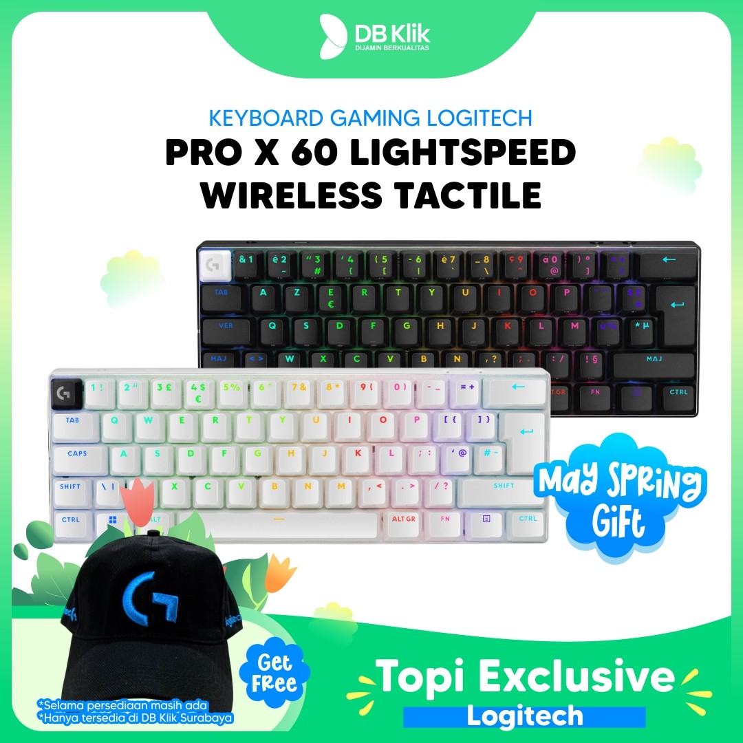 Keyboard Gaming Logitech PRO X 60 Lightspeed Wireless Tactile with Lightsync