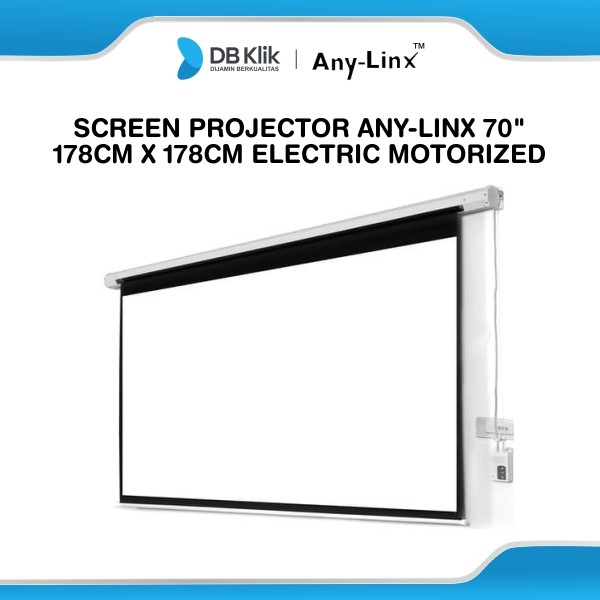 Screen Projector Any-Linx 70" 1:1 178cm x 178cm Electric Screen Motorized