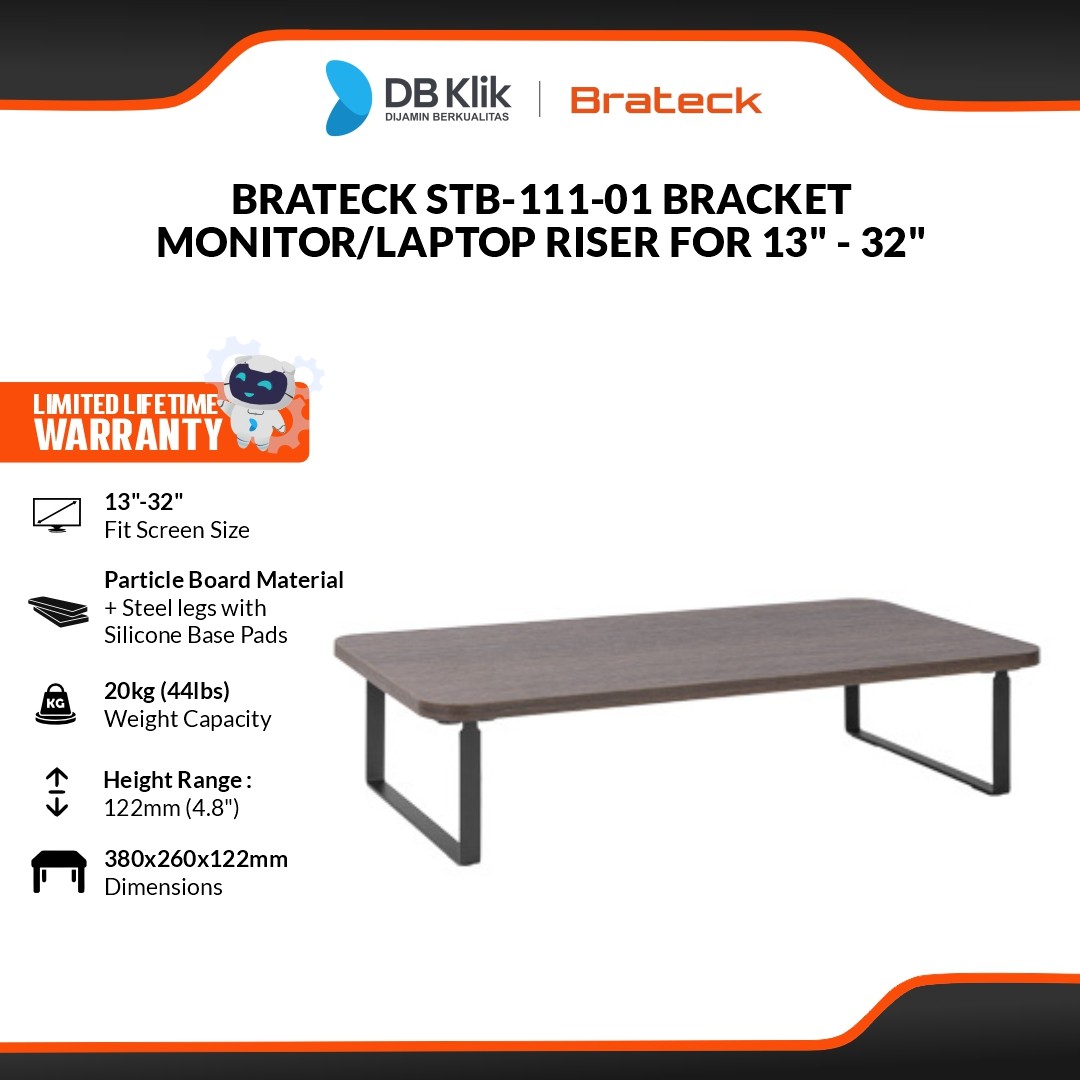 Brateck STB-111-01 Bracket Monitor Monitor/Laptop Riser for 13" - 32"