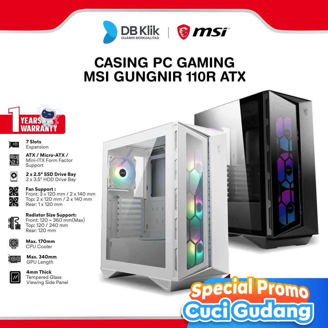 Casing PC Gaming MSI Gungnir 110R ATX - MSI MPG Gungnir 110R Case