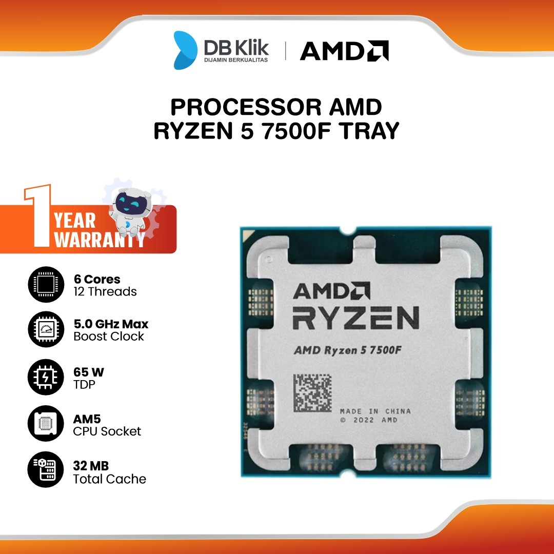 Processor AMD Ryzen 5 7500F Tray