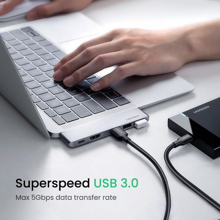 Adapter Usb Hub UGreen Dual Usb-C Multifunction 6In1 For Macbook 80856