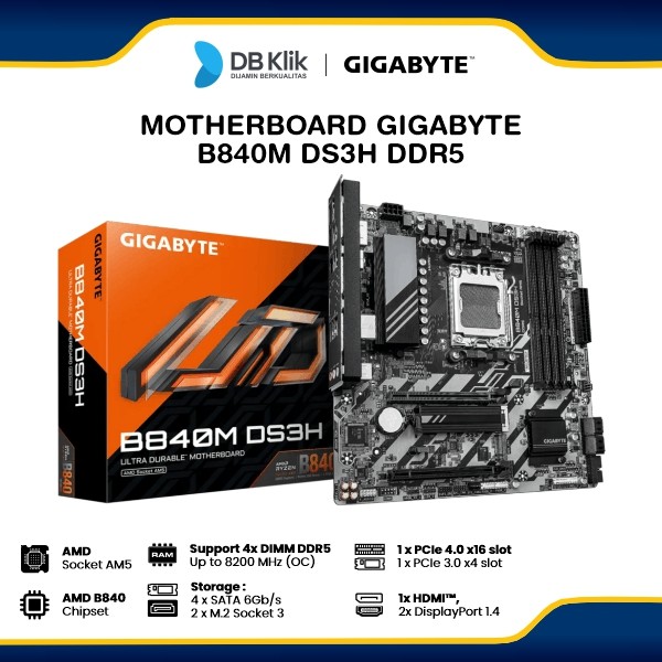 Motherboard Gigabyte B840M DS3H DDR5