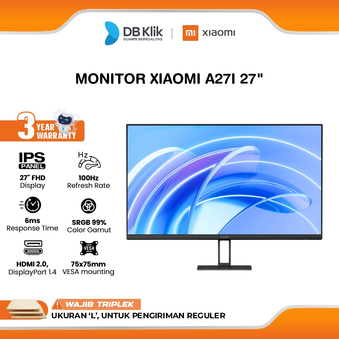 Monitor XIAOMI A27i 27" FHD IPS 100Hz 6ms HDMI DP