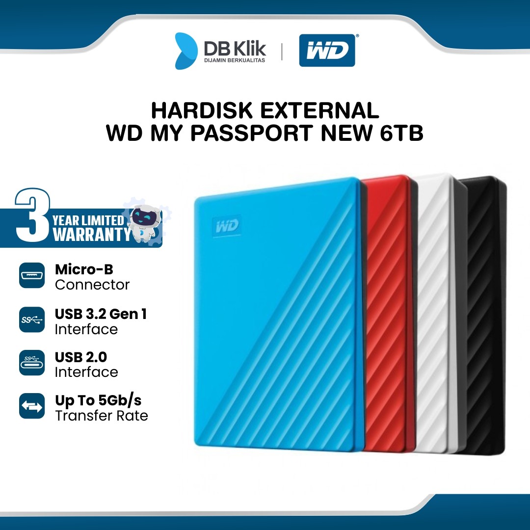 Hardisk External WD My Passport New 6TB