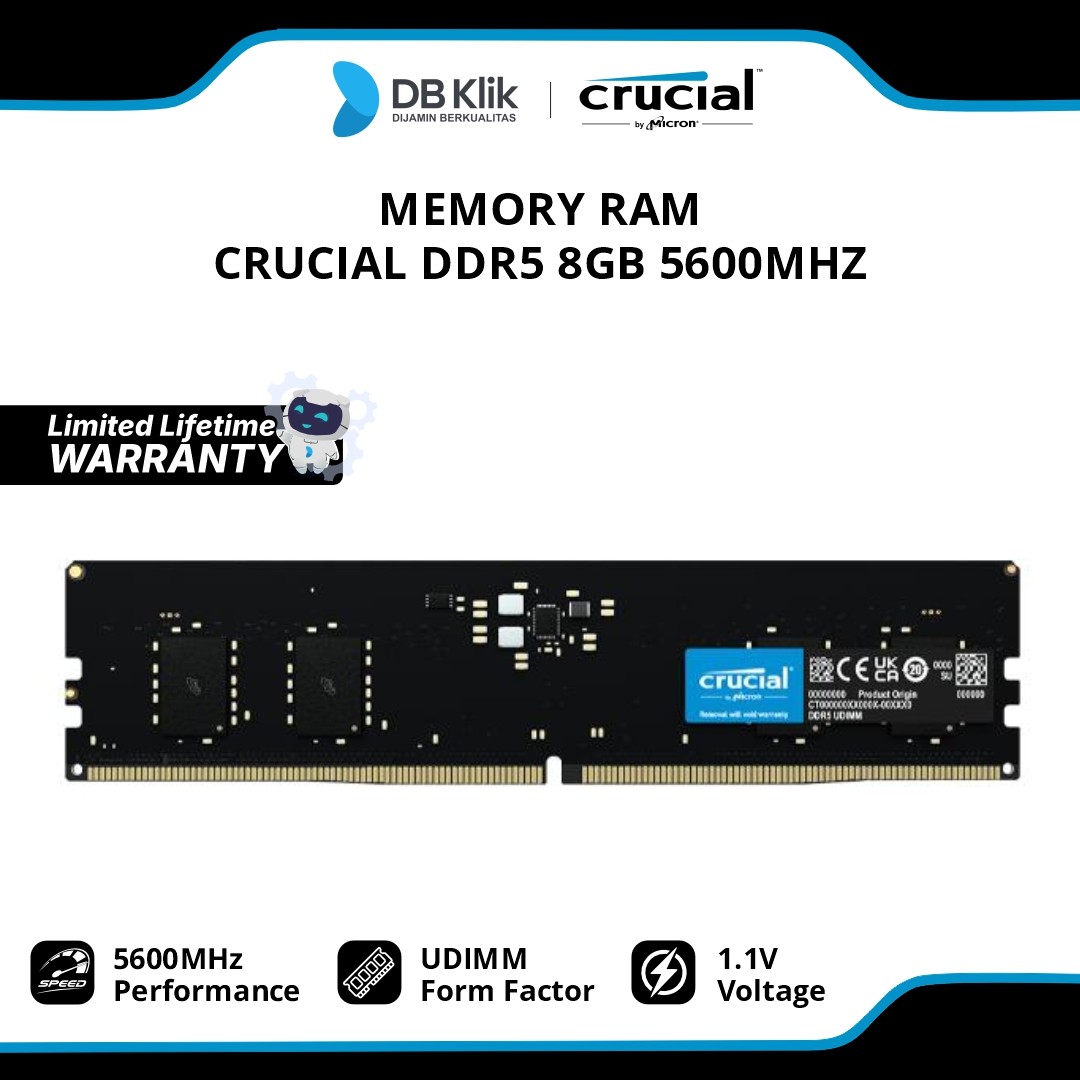 Memory RAM Crucial DDR5 8GB 5600MHz