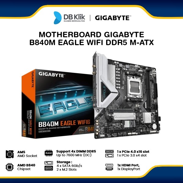 Motherboard Gigabyte B840M Eagle WIFI DDR5 M-ATX