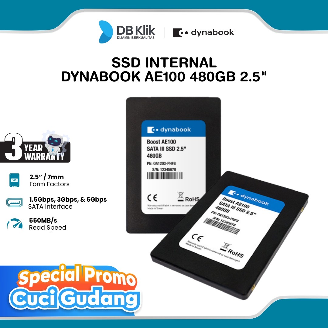 SSD Internal DYNABOOK AE100 480GB SATA III 2.5" - DYNABOOK 480GB SATA