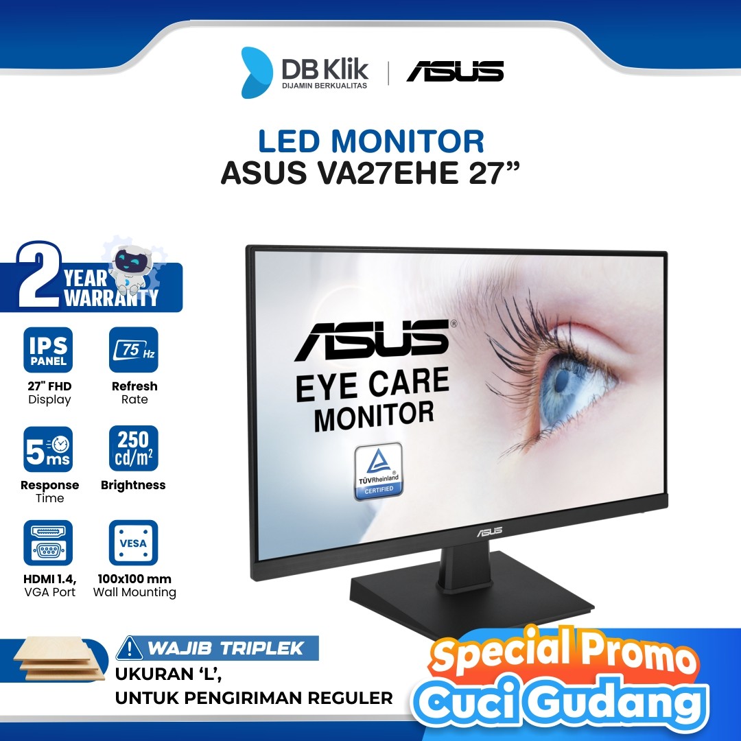 LED Monitor ASUS VA27EHE 27" IPS 75Hz Full HD HDMI VGA - ASUS VA27EHE