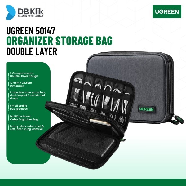 Organizer Storage Bag UGreen Double Layer Gray - Travel Bag (50147)