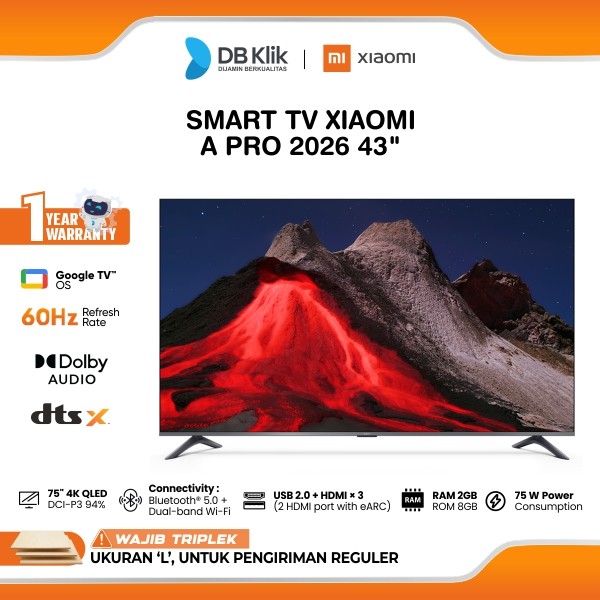 Smart TV Xiaomi A Pro 2026 43" 4K UHD QLED (L43MB-APID)