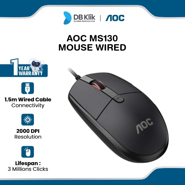 AOC MS130 Mouse Wired 2000 DPI