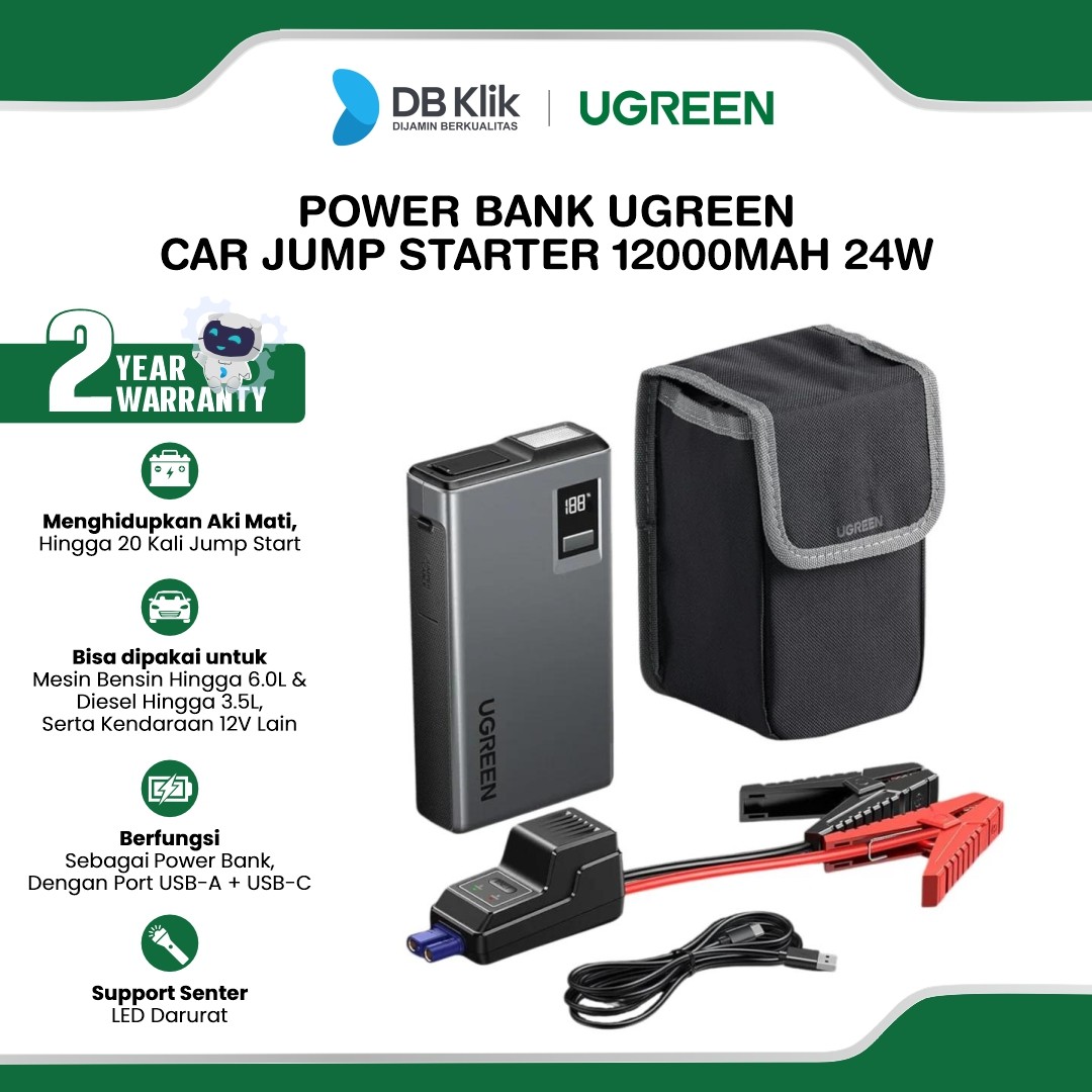 Power Bank UGreen Car Jump Starter 12000mAh 24W (35977)