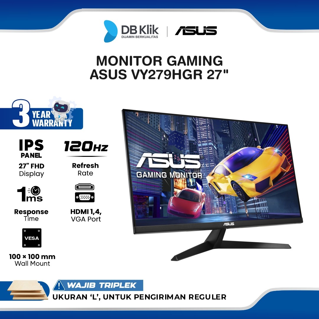 Monitor ASUS VY279HGR 27" FHD IPS 120Hz 1ms Adaptive Sync HDMI VGA