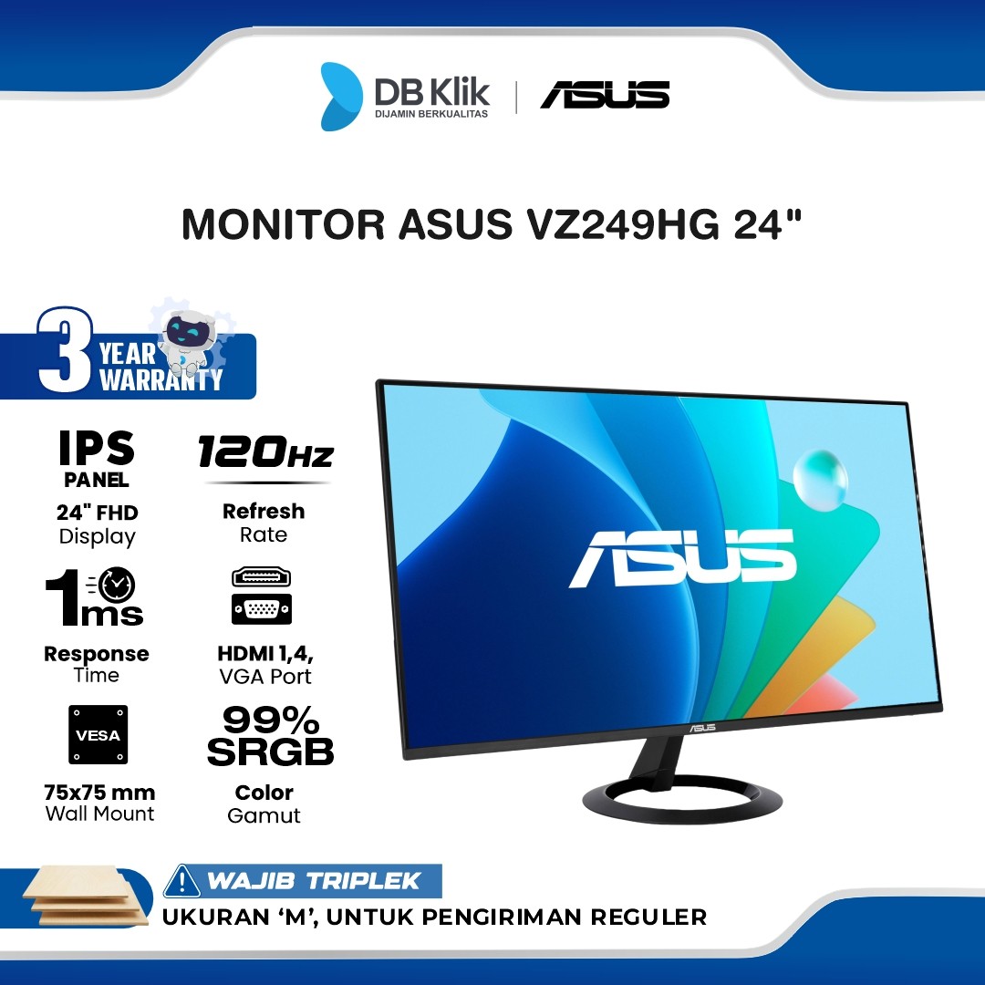 Monitor ASUS VZ249HG 24" FHD IPS 120Hz 1ms HDMI VGA