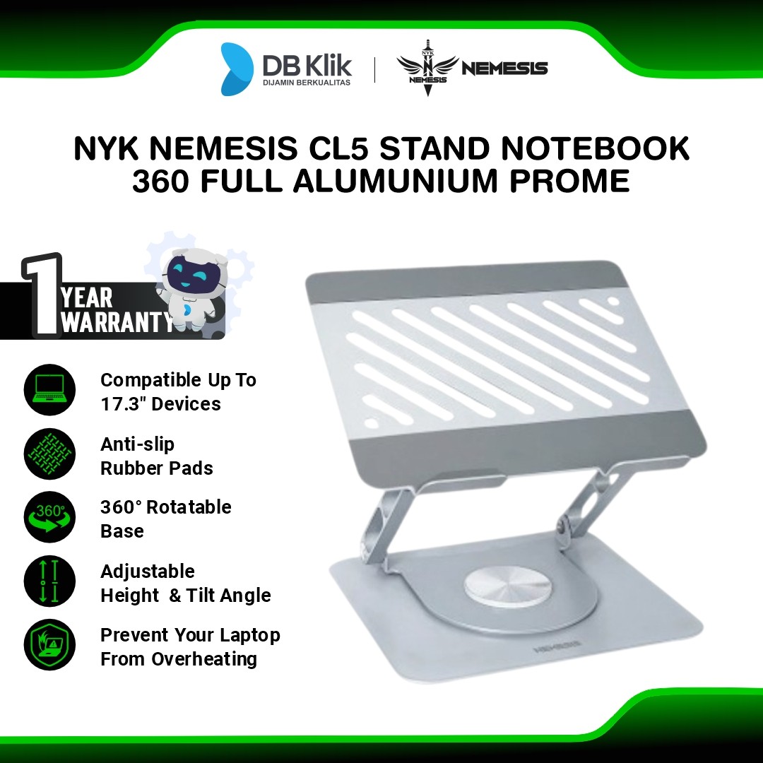 NYK NEMESIS CL5 Stand Notebook 360 Full Alumunium Prome