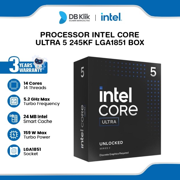 Processor INTEL Core Ultra 5 245KF LGA1851 Box