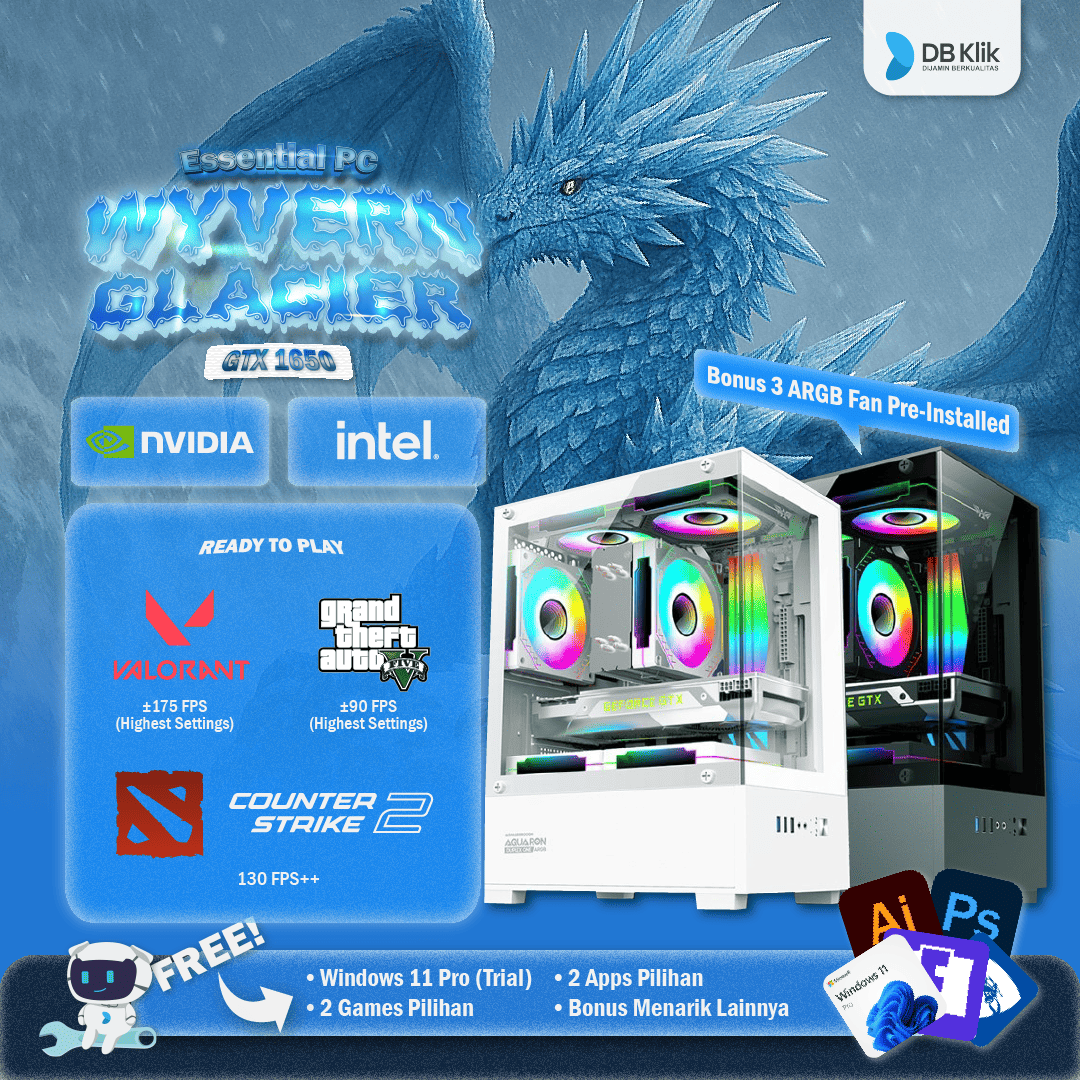 DB Wyvern Glacier Essential PC - (GTX 1650)