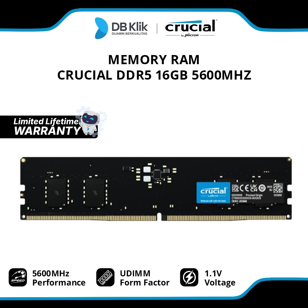 Memory RAM Crucial DDR5 16GB 5600MHz