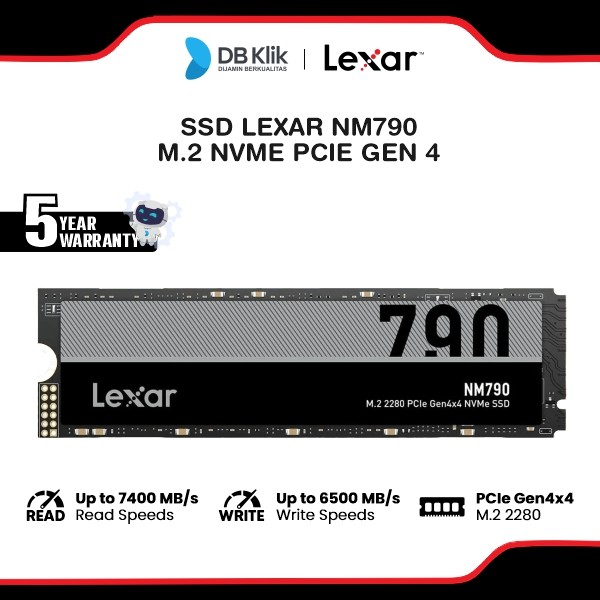 SSD Internal LEXAR NM790 1TB M.2 NVMe PCIe Gen 4