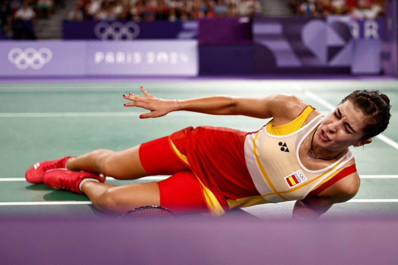 Cedera Saat Melawan He Bingjiao, Carolina Marin Mengundurkan Diri di Pertandingan Olimpiade Paris 2024