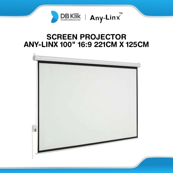 Screen Projector Any-Linx 100" 16:9 221cm x 125cm Electric Screen