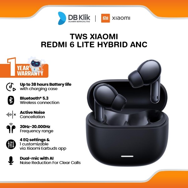 TWS Xiaomi Redmi 6 Lite Hybrid ANC - Black