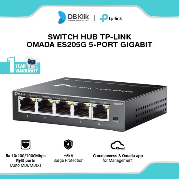 Switch Hub TP-Link Omada ES205G 5 Port Gigabit