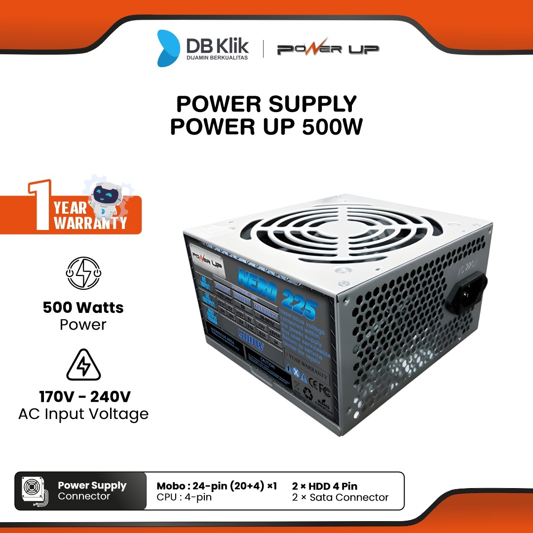 Power Supply Power Up 500W