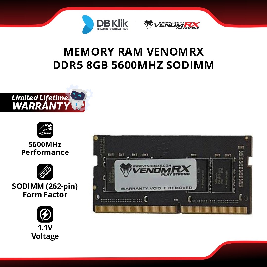 Memory RAM VenomRX DDR5 8GB 5600MHz SODIMM