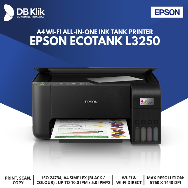 Printer EPSON EcoTank L3250 A4 All in One-EPSON L3250 Ink Tank Printer