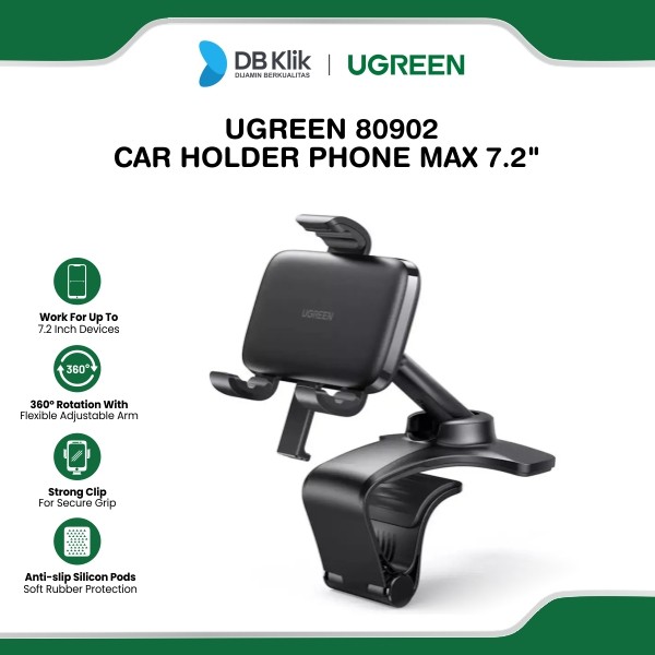 Car Holder Phone UGreen Max 7,2" Clip - Stand HP Mobil Jepit (80902)