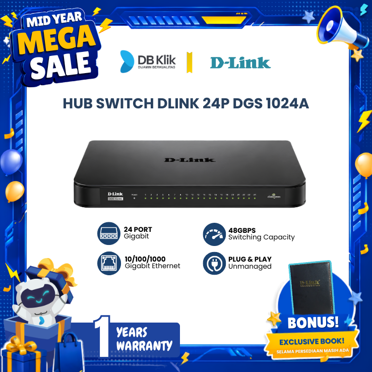 Switch Hub D-Link DGS-1024A 24-Port