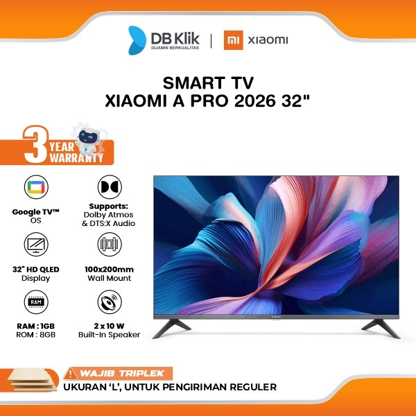 Smart TV Xiaomi A PRO 2026 32" HD QLED (L32MB-APID)
