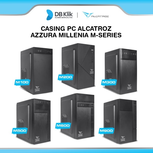 Alcatroz Azzura Millenia M100 / M200 / M300 / M500 / M600 / M900 Casing PC m-ATX include PSU Voltron Bronze 235OEM