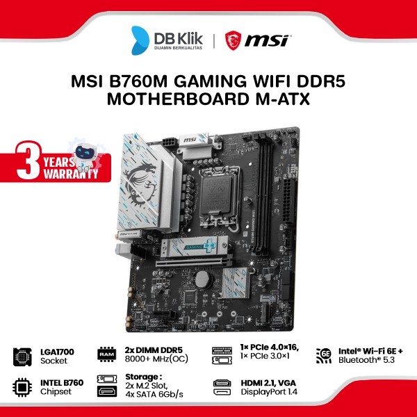 Motherboard MSI B760M Gaming WIFI DDR5 m-ATX LGA 1700